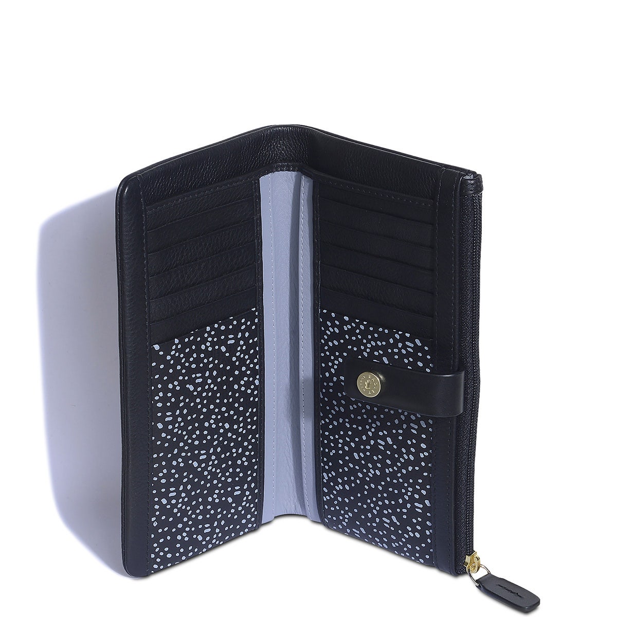 Larkswood Leather Large Bifold Wallet in Black - 10503