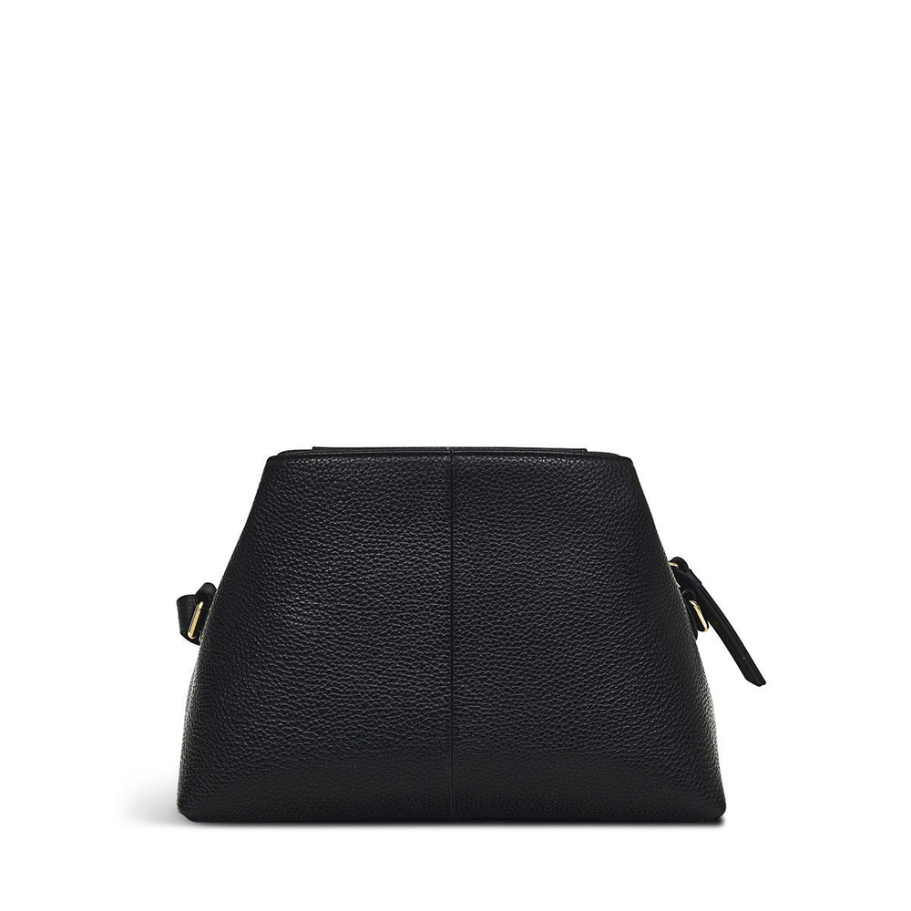 Piccardy Hill 2.0 Leather Small Ziptop Crossbody Bag in Black - 110025