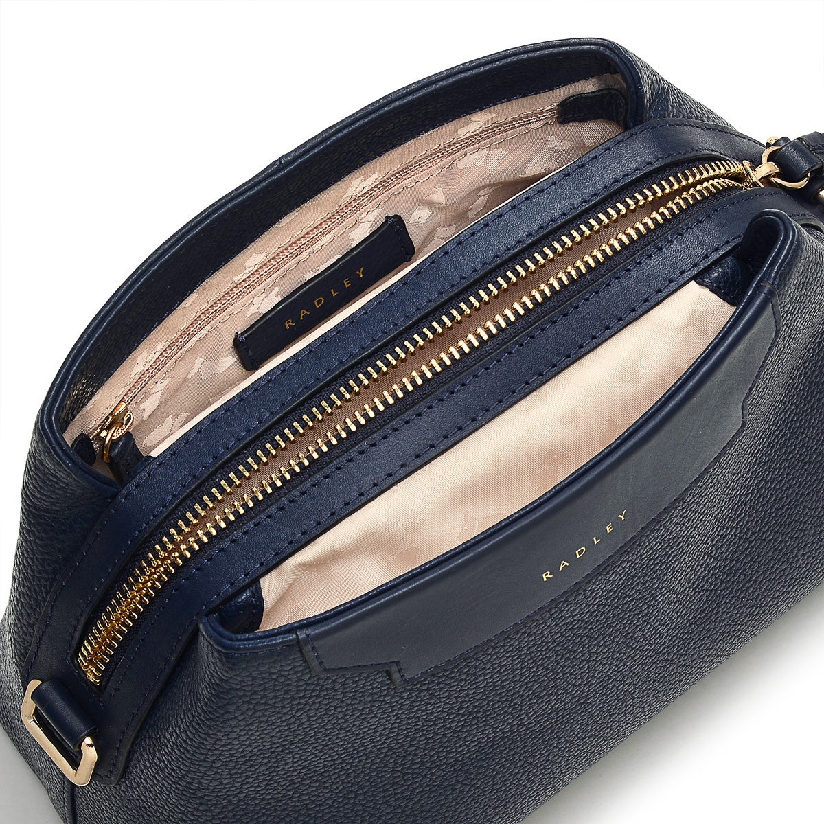 Piccardy Hill 2.0 Leather Small Ziptop Crossbody Bag in Ink - 110026