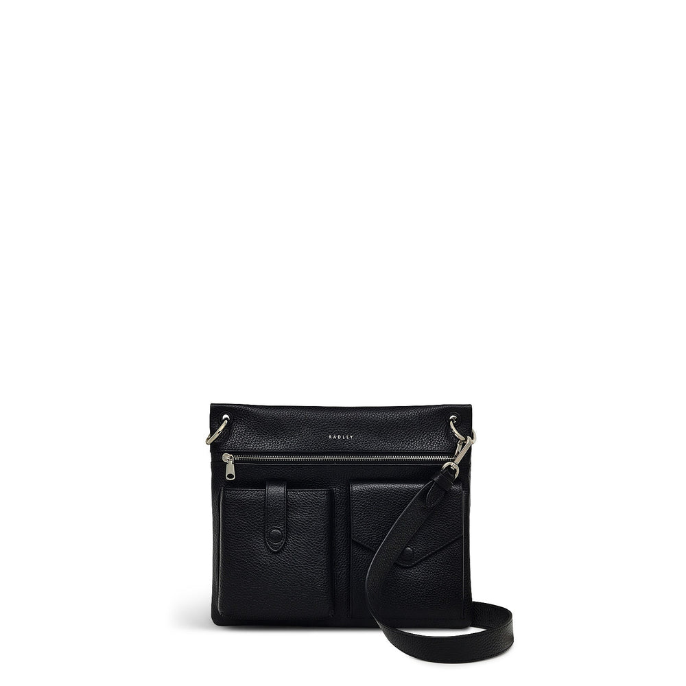Wilton Way Leather Medium Ziptop Crossbody Bag in Black - 110027
