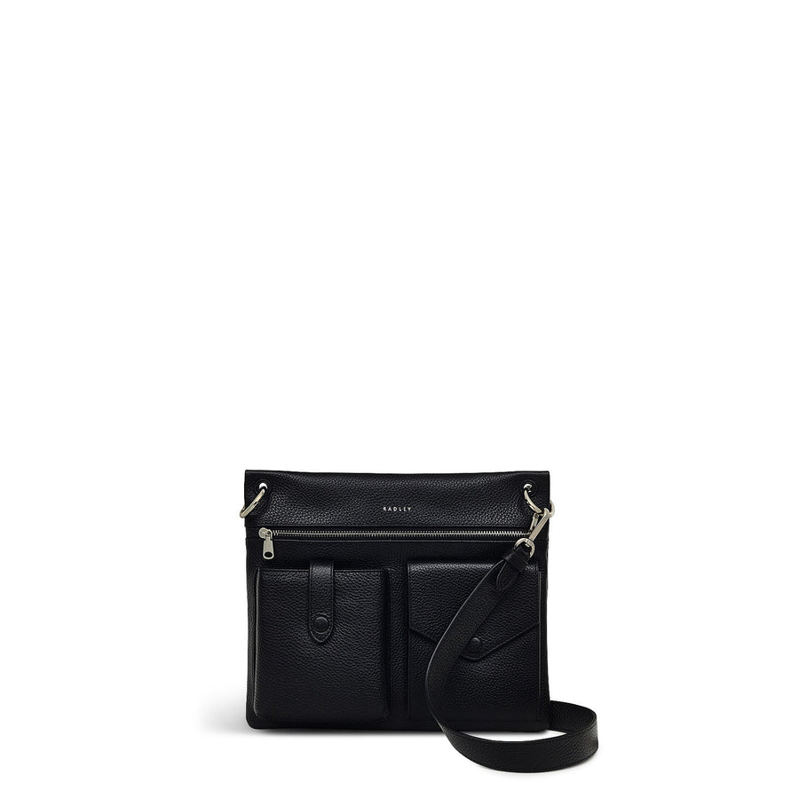 Wilton Way Leather Medium Ziptop Crossbody Bag in Black - 110027