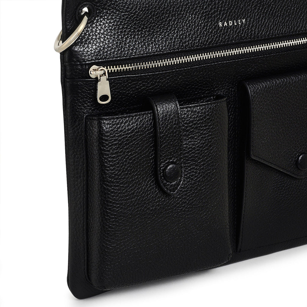 Wilton Way Leather Medium Ziptop Crossbody Bag in Black - 110027