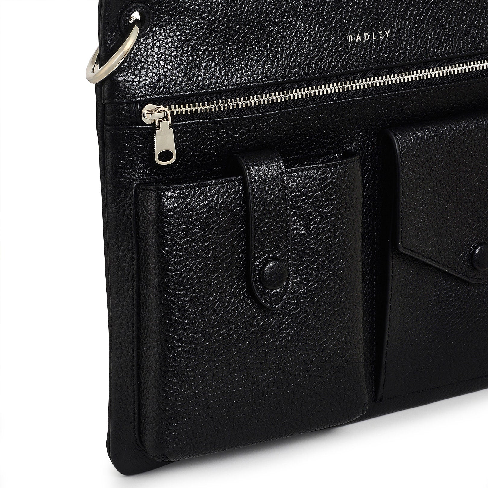 Wilton Way Leather Medium Ziptop Crossbody Bag in Black - 110027