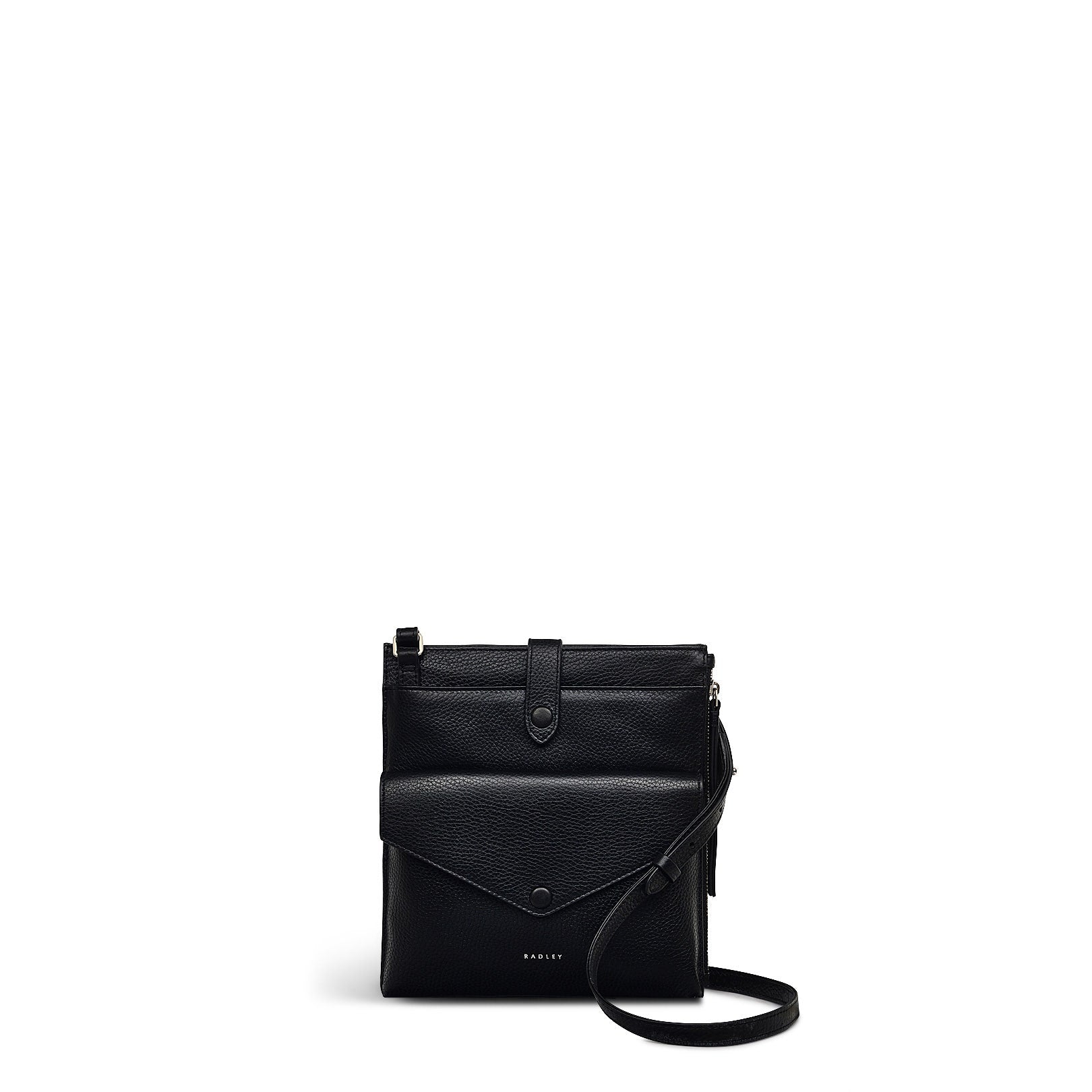 Wilton Way Leather Small Ziptop Crossbody Bag in Black - 110029