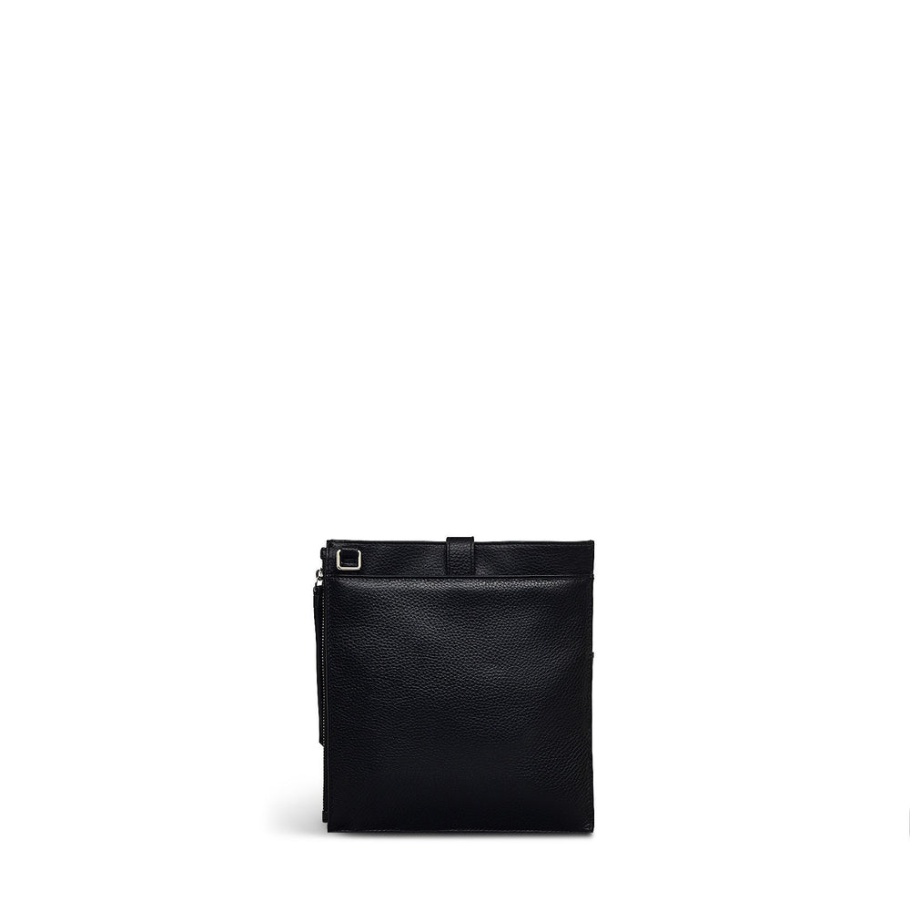 Wilton Way Leather Small Ziptop Crossbody Bag in Black - 110029