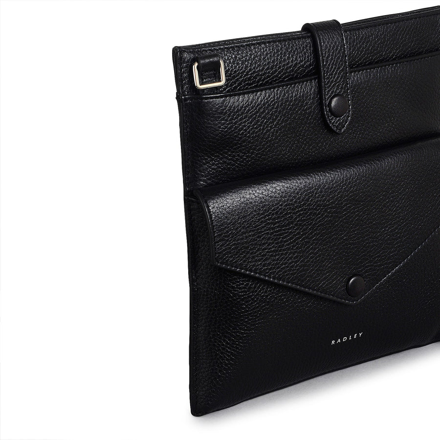 Wilton Way Leather Small Ziptop Crossbody Bag in Black - 110029