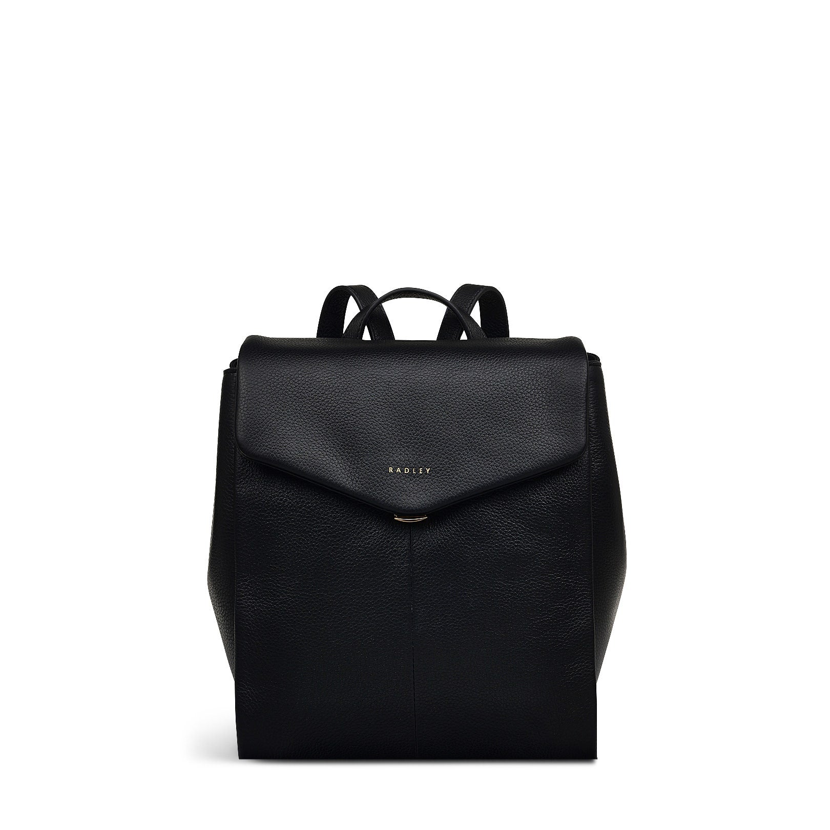 Southwark Road Leather Small Flapover Backpack in Black - 110031