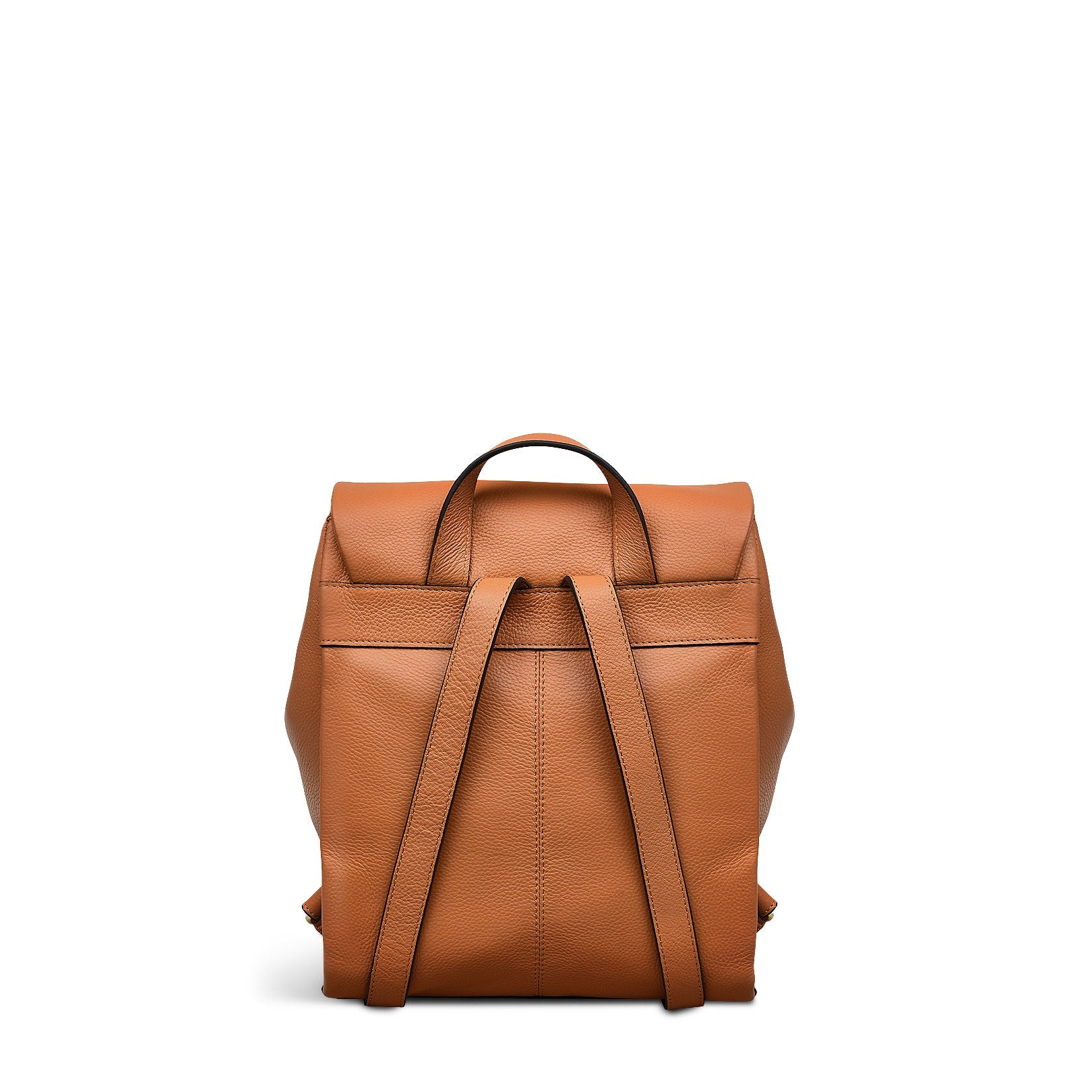 Southwark Road Leather Small Flapover Backpack in Dark Butter - 110032