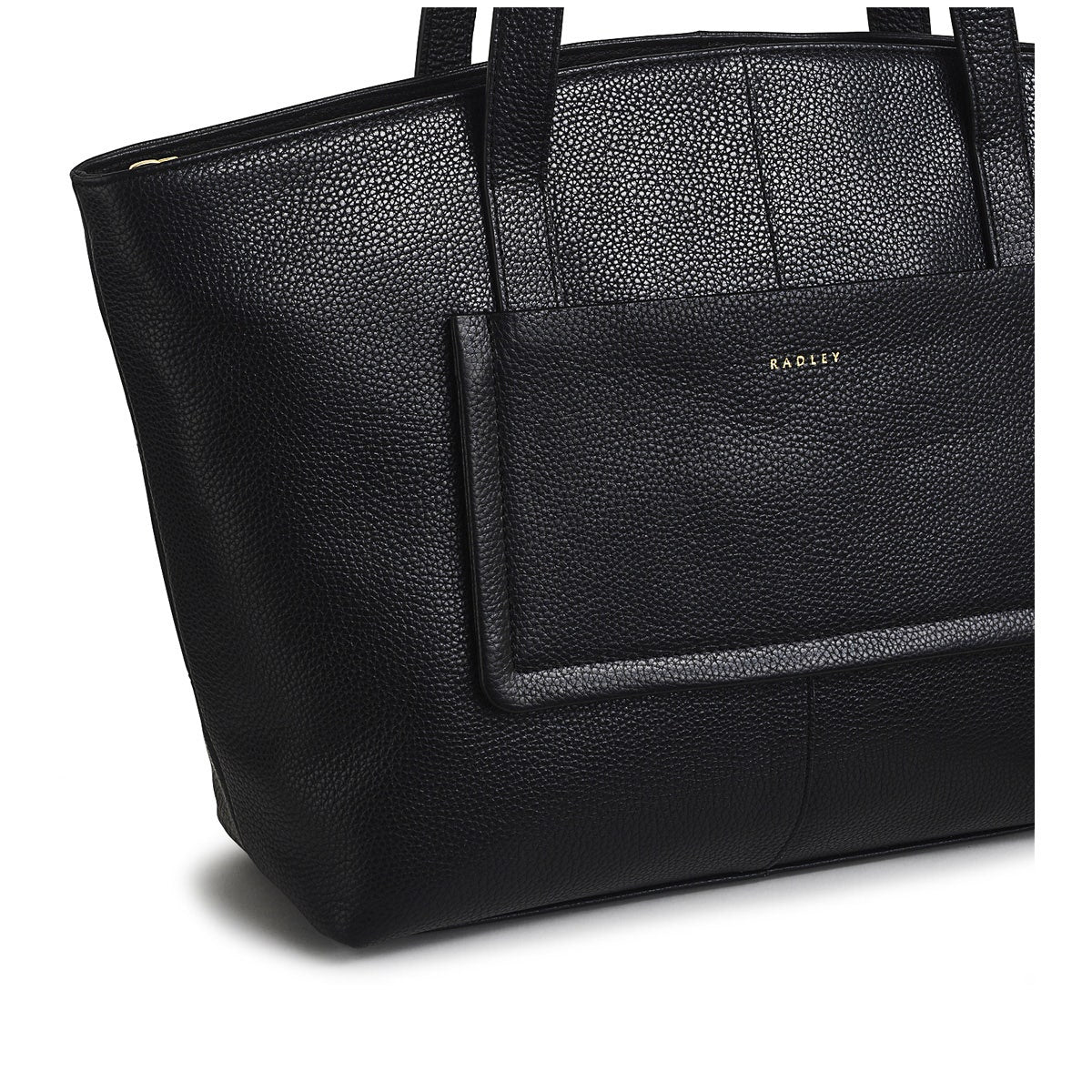 Sycamore Grove Leather Medium Ziptop Tote Bag in Black - 110038