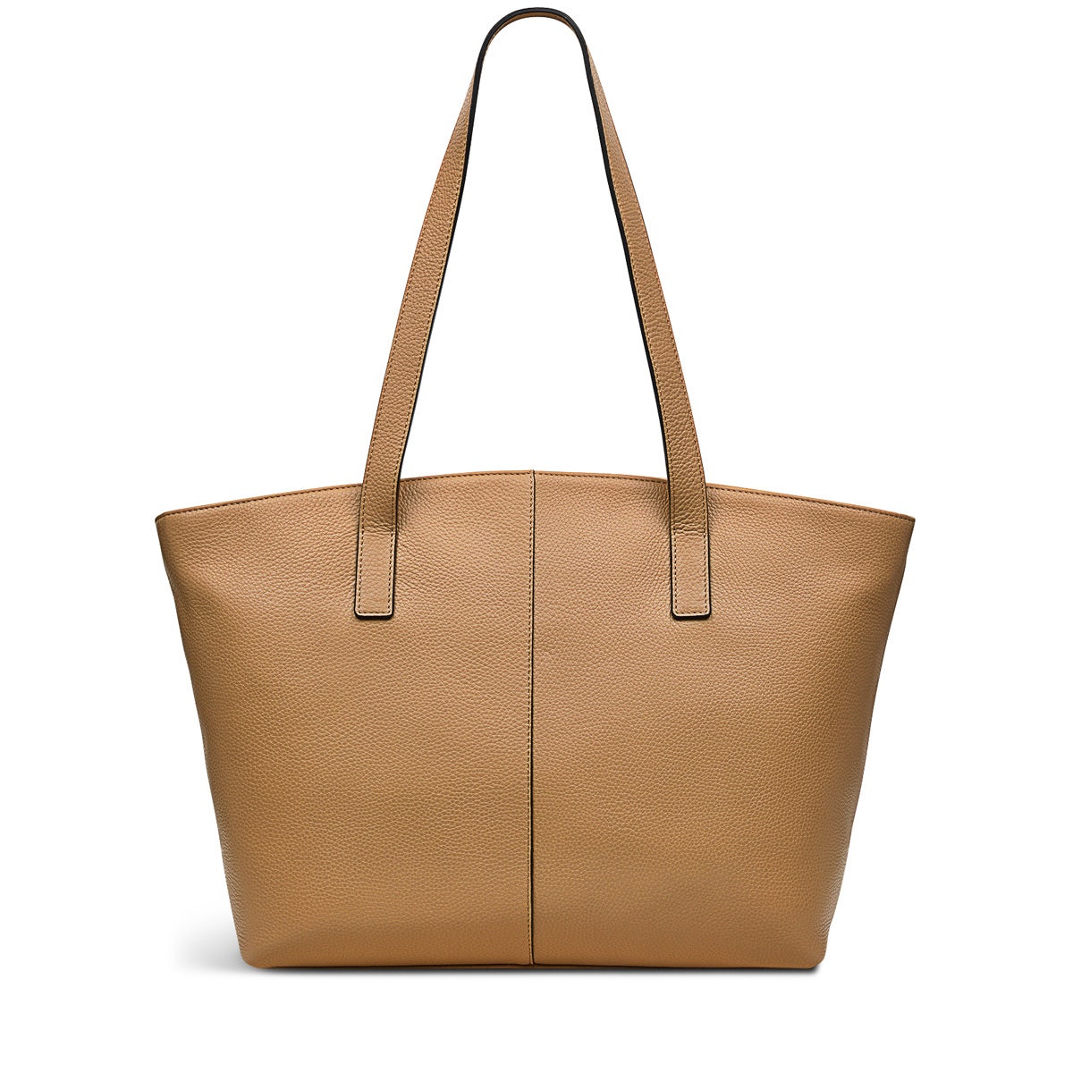 Sycamore Grove Leather Medium Ziptop Tote Bag in Dark Butter - 110040