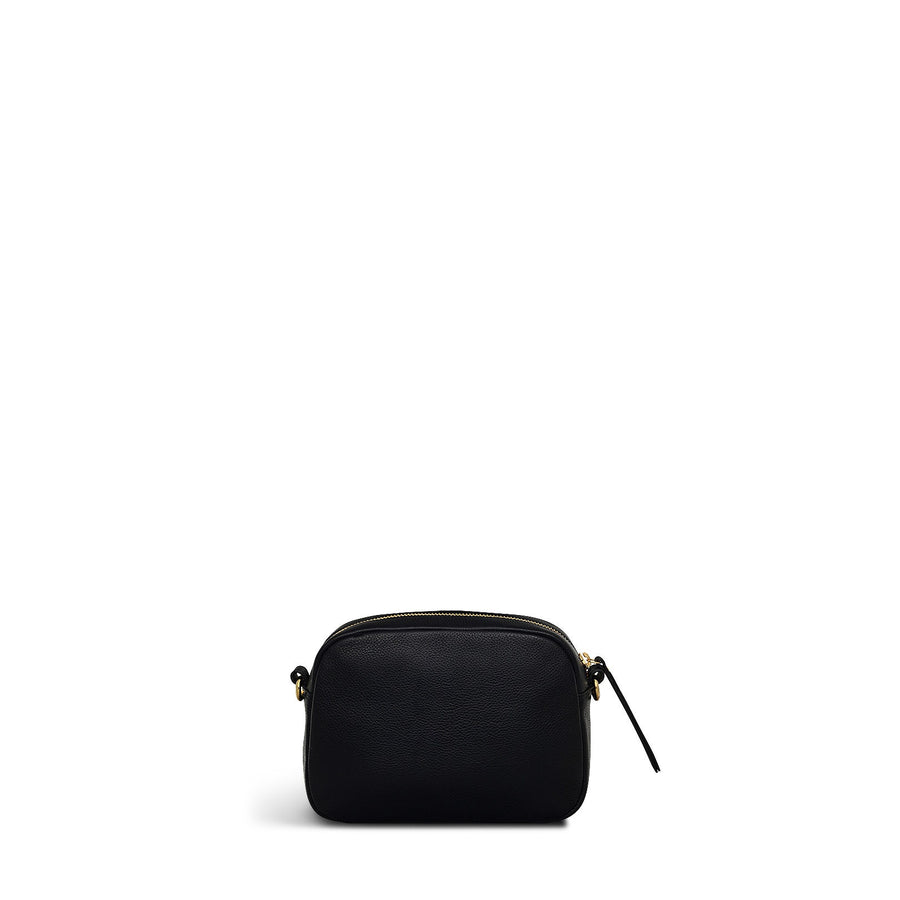 Gordon Road Leather Small Ziptop Crossbody Bag in Black - 110041