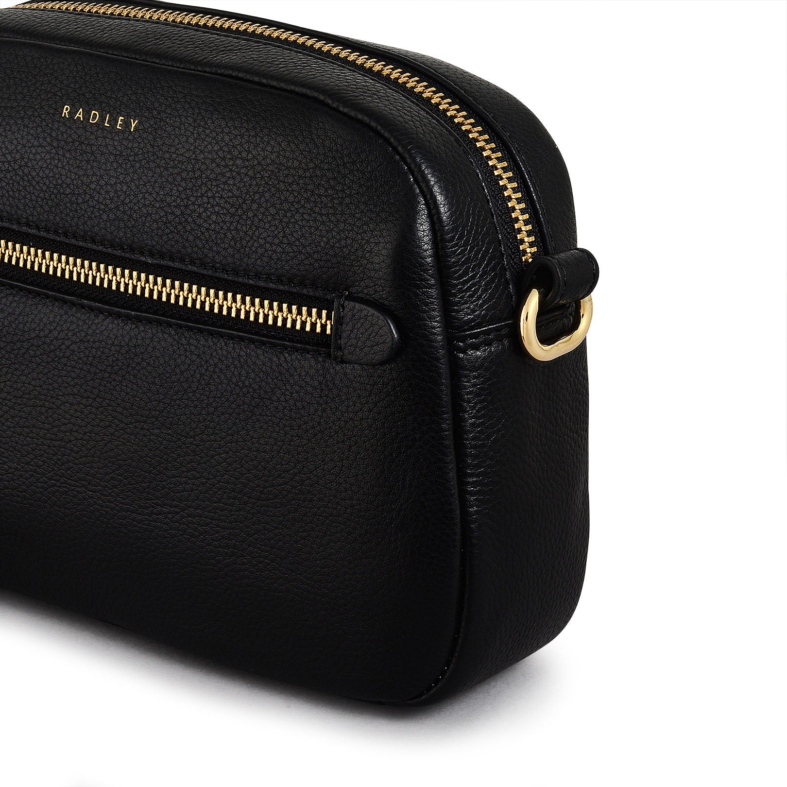 Gordon Road Leather Small Ziptop Crossbody Bag in Black - 110041