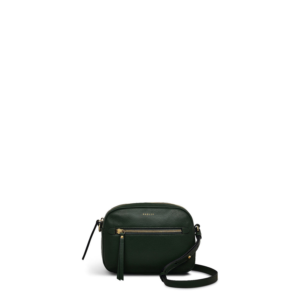 Gordon Road Leather Small Ziptop Crossbody Bag in Dragon - 110045