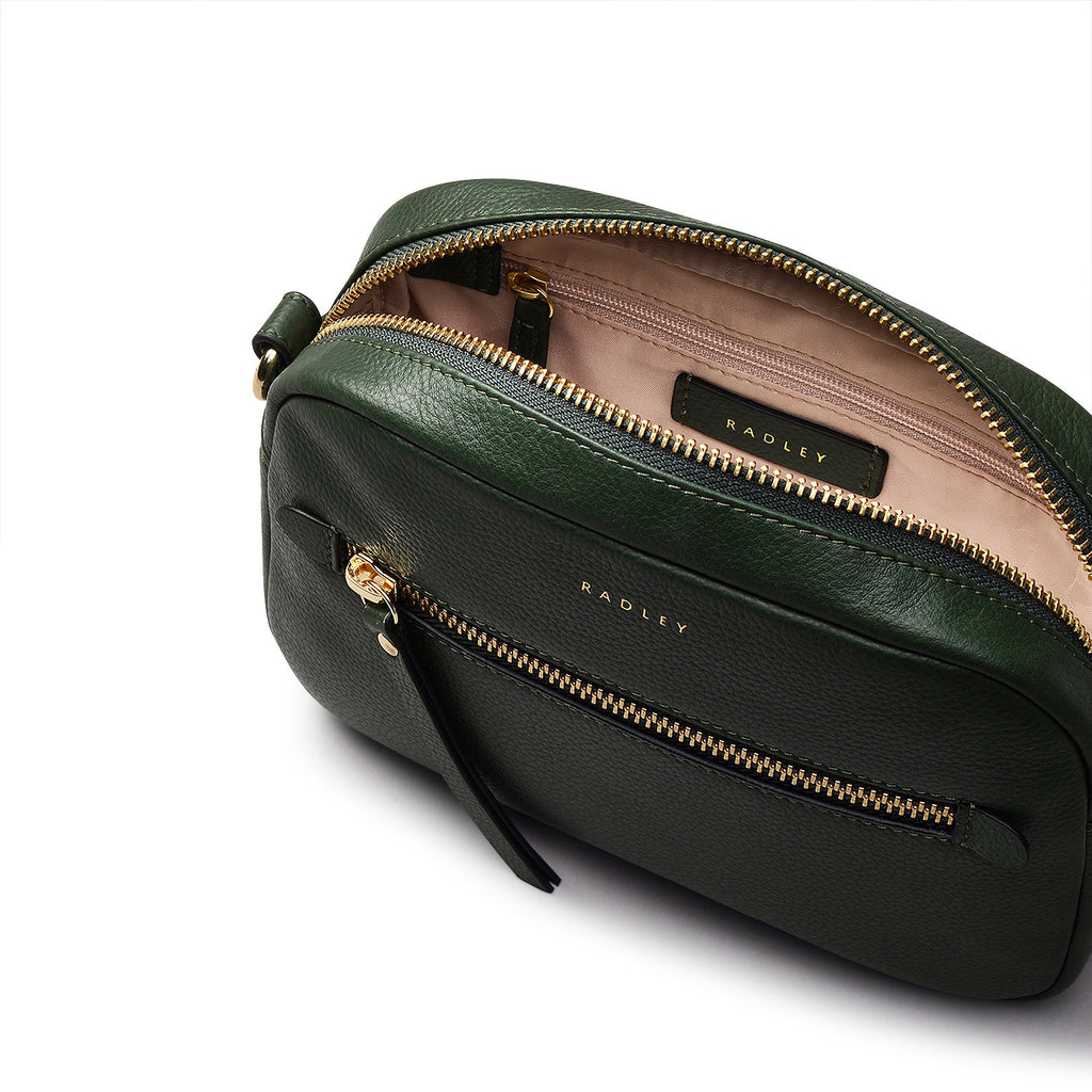 Gordon Road Leather Small Ziptop Crossbody Bag in Dragon - 110045
