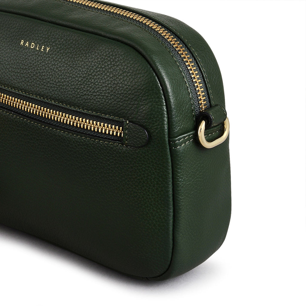 Gordon Road Leather Small Ziptop Crossbody Bag in Dragon - 110045