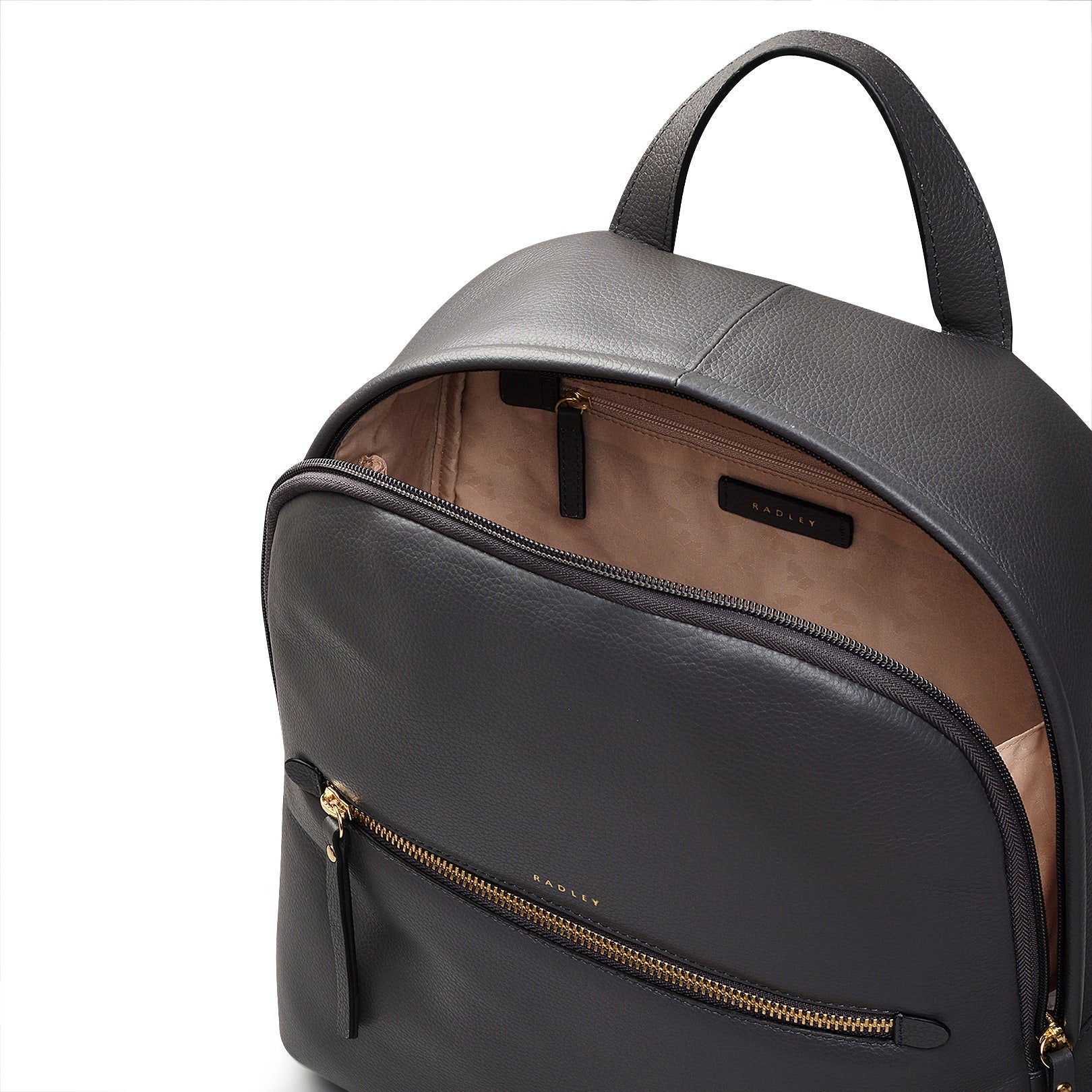 Gordon Road Leather Medium Zip Around Backpack in Thunder - 110047