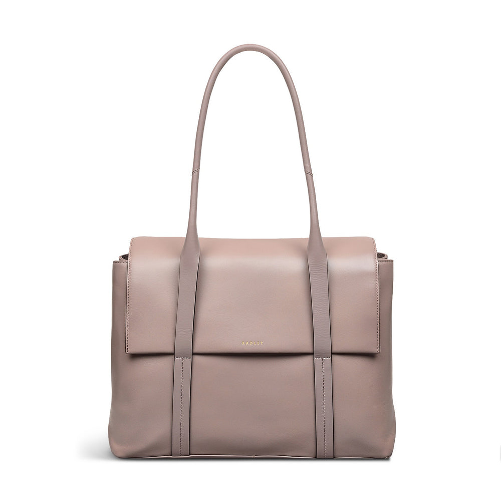 Dorset Street Leather Large Flapover Shoulder Bag in Espresso - 110063