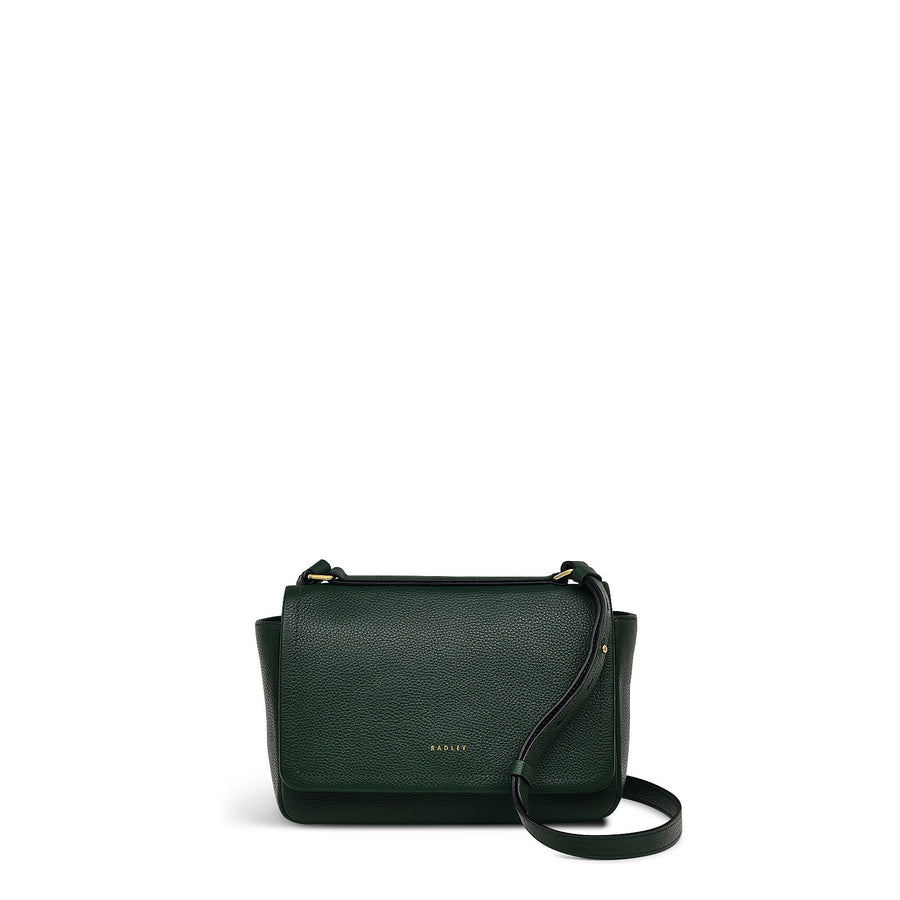 Sycamore Grove Leather Small Flapover Crossbody Bag in Dragon - 110068