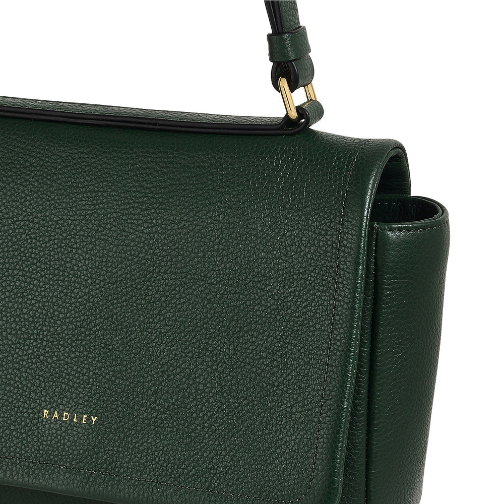 Sycamore Grove Leather Small Flapover Crossbody Bag in Dragon - 110068