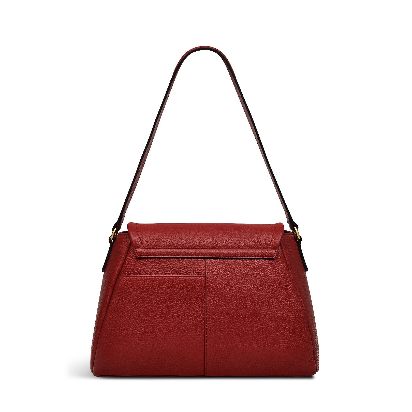 Sycamore Grove Leather Medium Flapover Shoulder Bag in Claret - 110072
