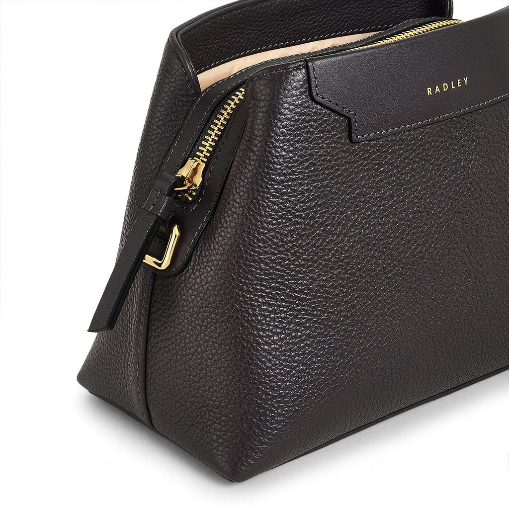 Piccardy Hill 2.0 Leather Small Ziptop Crossbody Bag in Thunder - 110074
