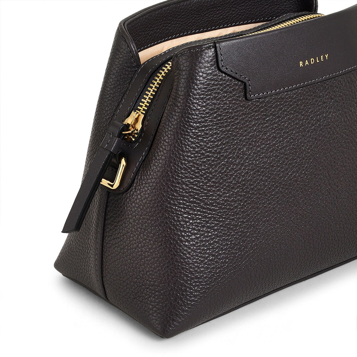 Piccardy Hill 2.0 Leather Small Ziptop Crossbody Bag in Thunder - 110074