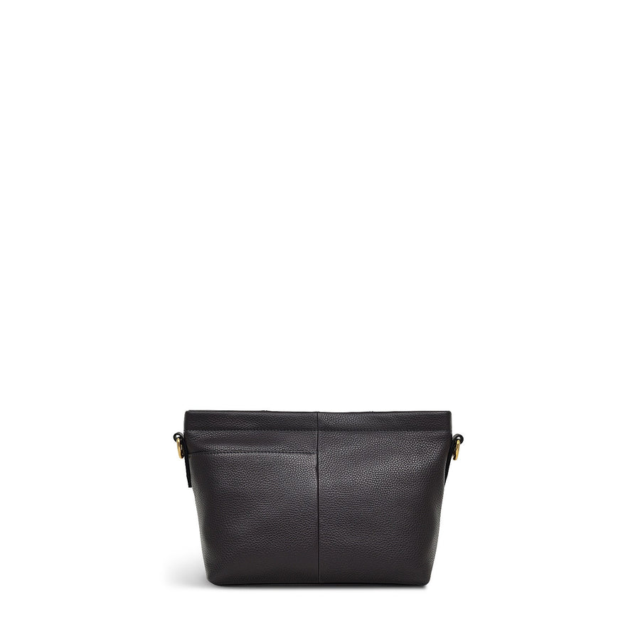 Furze Lane 2.0 Leather Medium Ziptop Crossbody Bag in Thunder - 110086