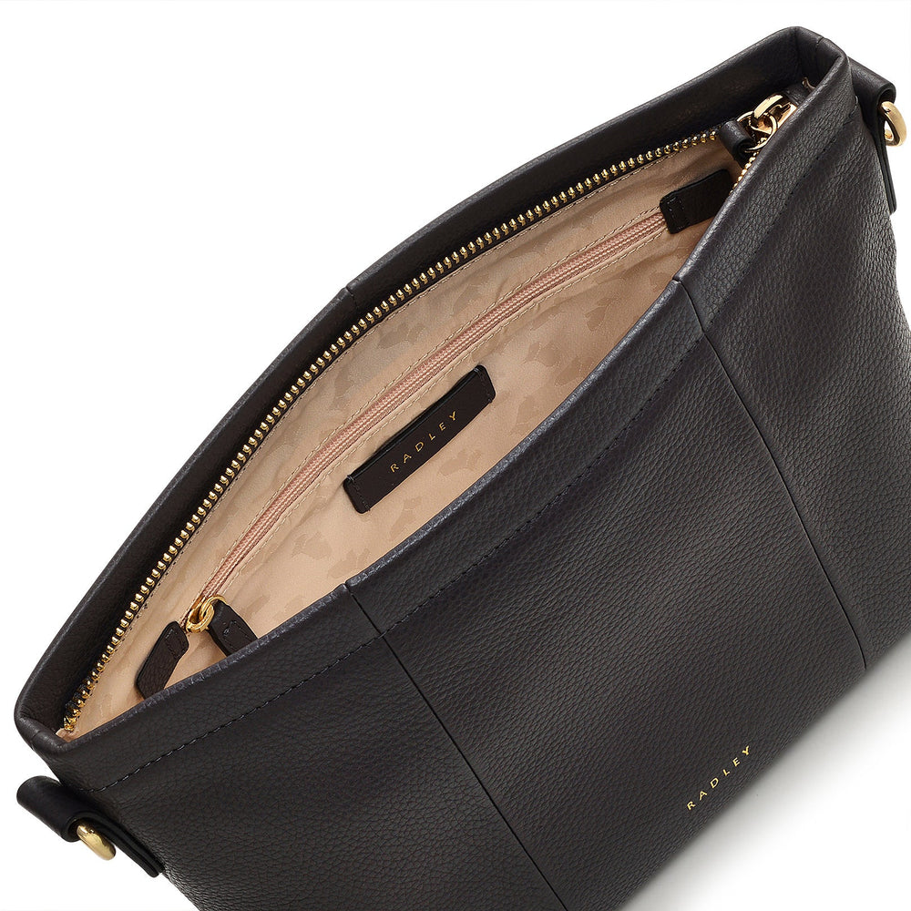 Furze Lane 2.0 Leather Medium Ziptop Crossbody Bag in Thunder - 110086