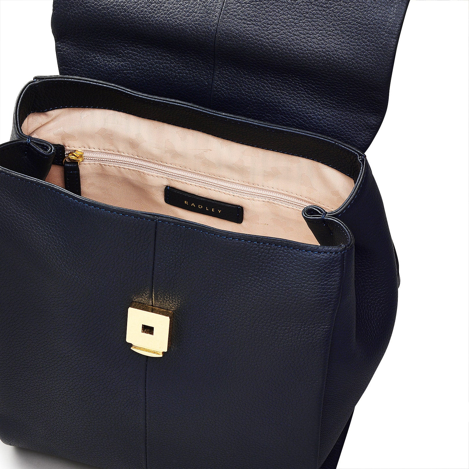 Southwark Road Leather Small Flapover Backpack in Ink - 110090