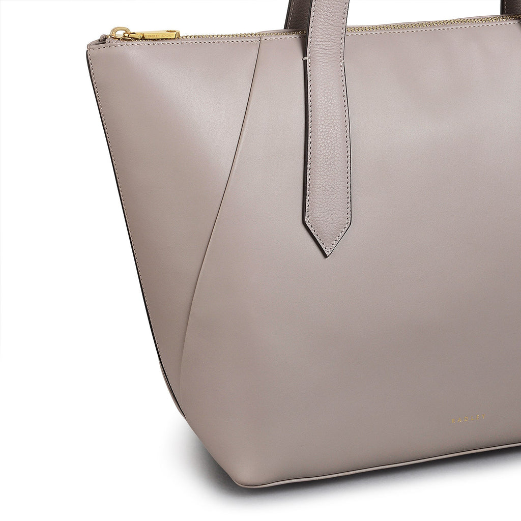 Bruton Street Leather Large Ziptop Tote Bag in Espresso - 110094