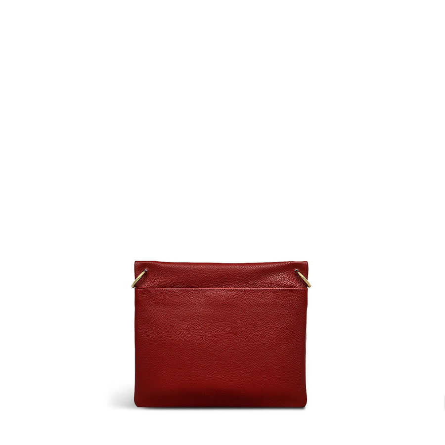Wilton Way Leather Medium Ziptop Crossbody Bag in Claret - 110098