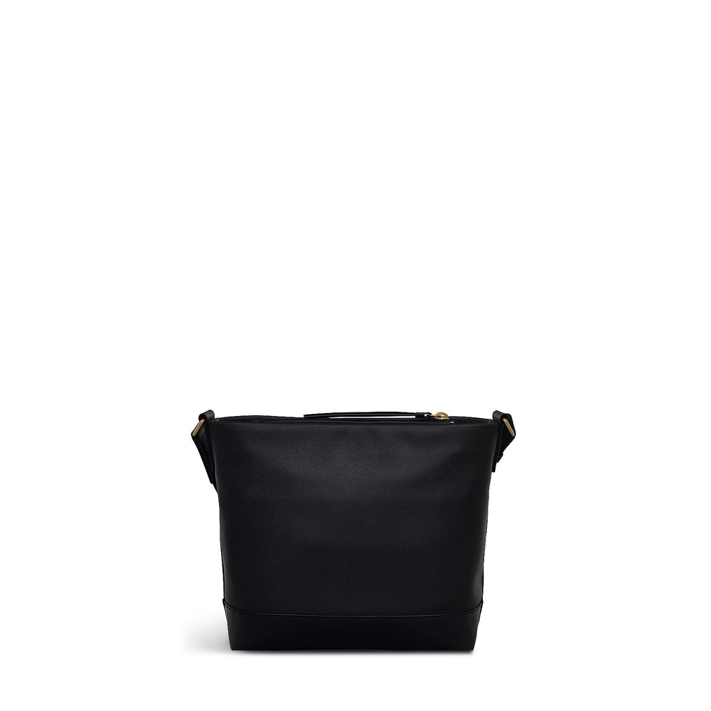 Suffolk Road Medium Ziptop Crossbody Bag in Black - 110110