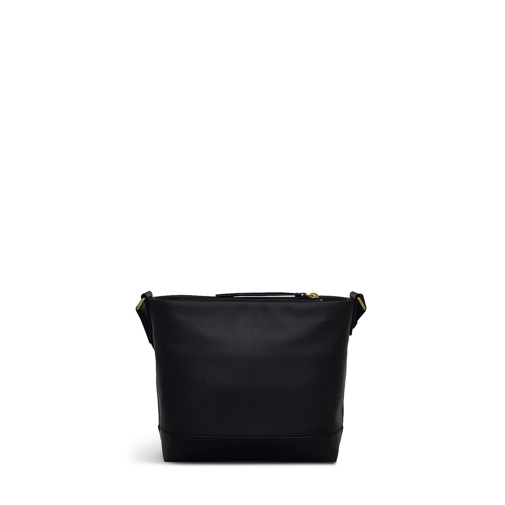 Suffolk Road Medium Ziptop Crossbody Bag in Black - 110110