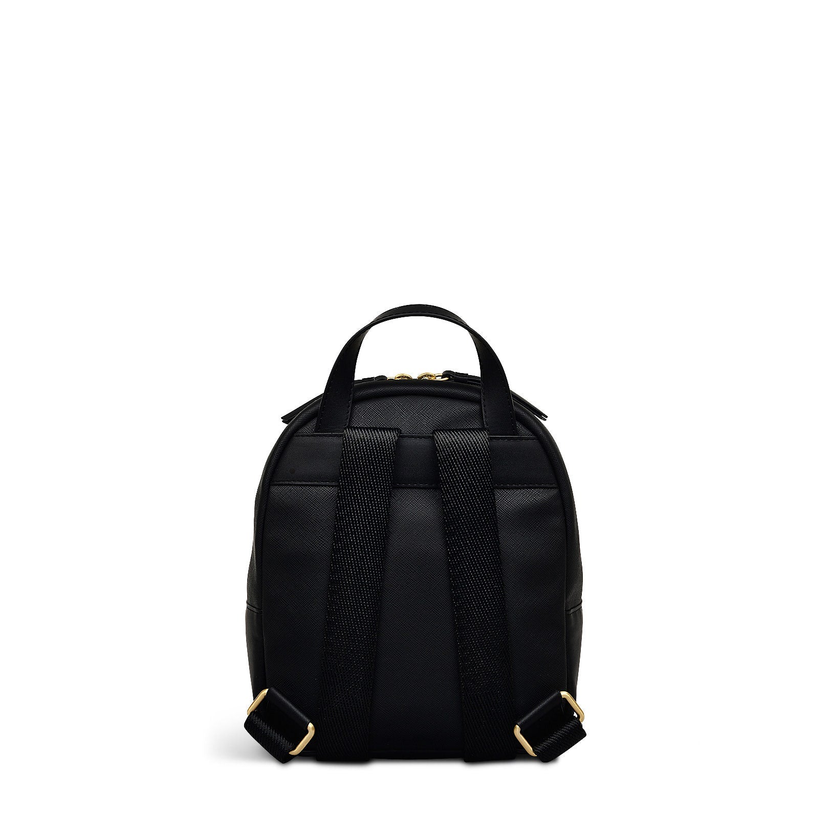 black leather backpack zip Black Small Zip Around Backpack | Suffolk Road AW24