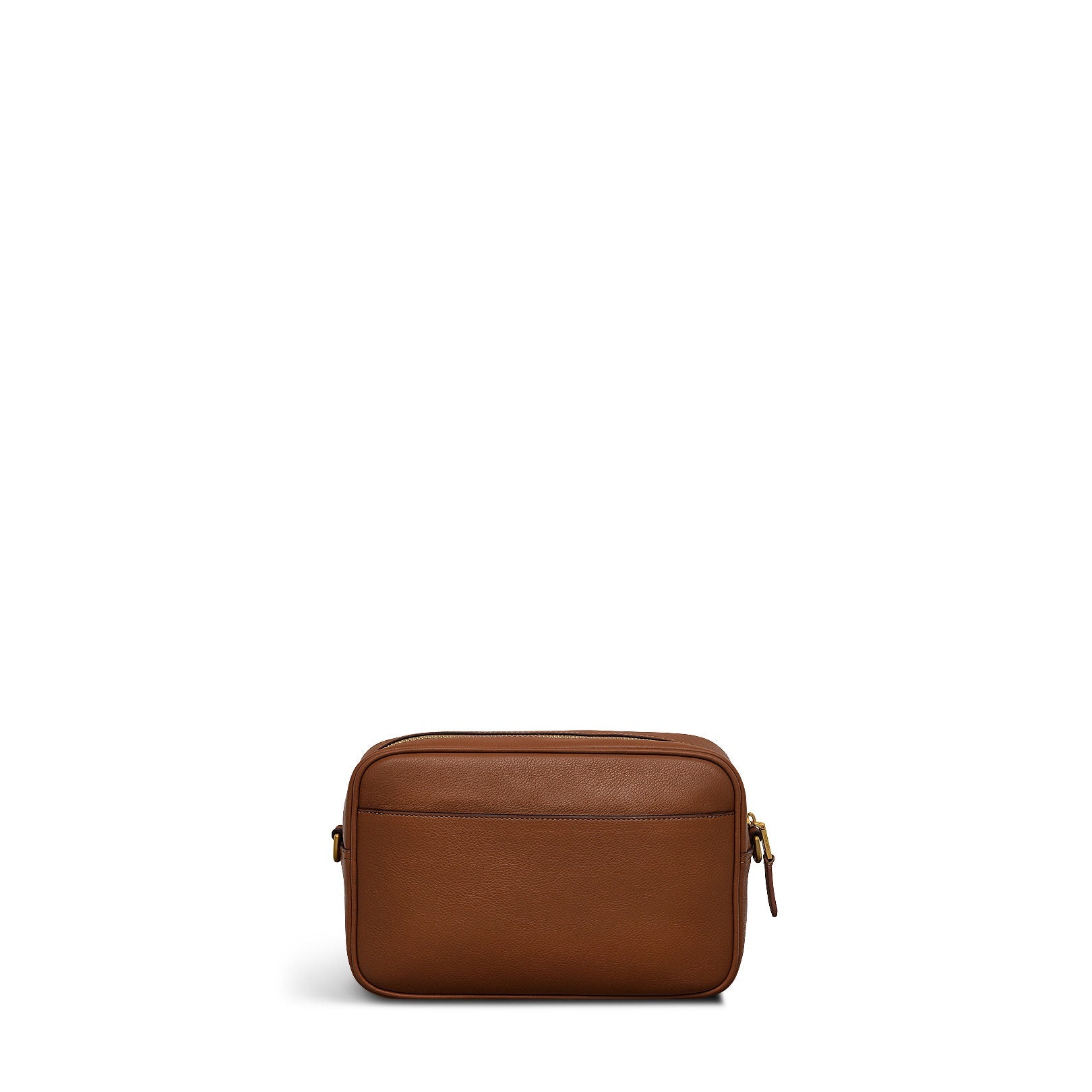 Autumn Editions Small Ziptop Crossbody Bag in Saddle - 110121