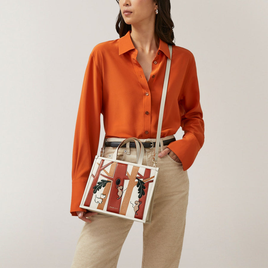 Autumn Editions Medium Open Top Grab Bag in Chalk - 110122