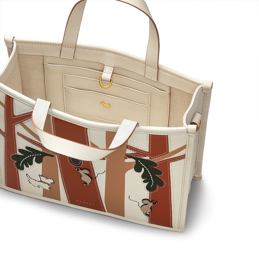 Autumn Editions Medium Open Top Grab Bag in Chalk - 110122