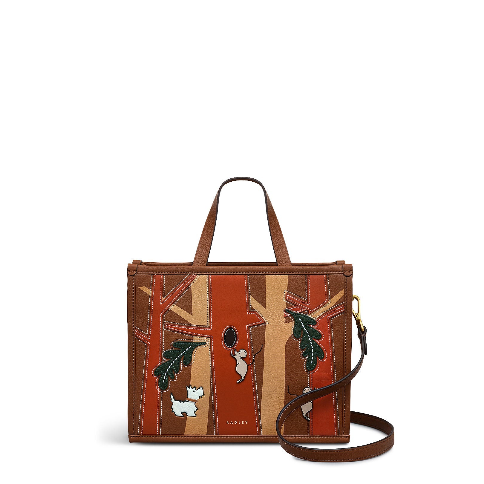 Autumn Editions Medium Open Top Grab Bag in Saddle - 110123