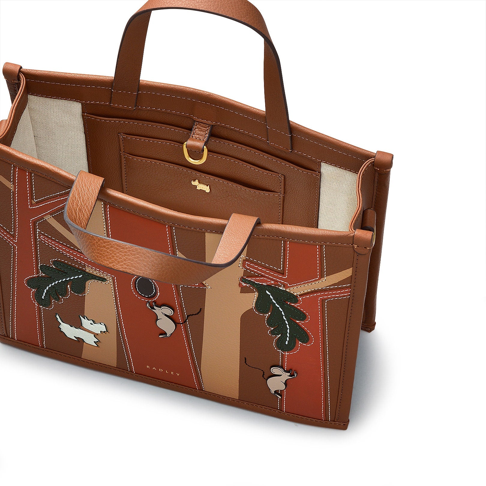 Autumn Editions Medium Open Top Grab Bag in Saddle - 110123