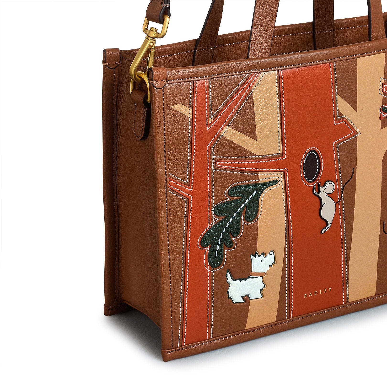 Autumn Editions Medium Open Top Grab Bag in Saddle - 110123