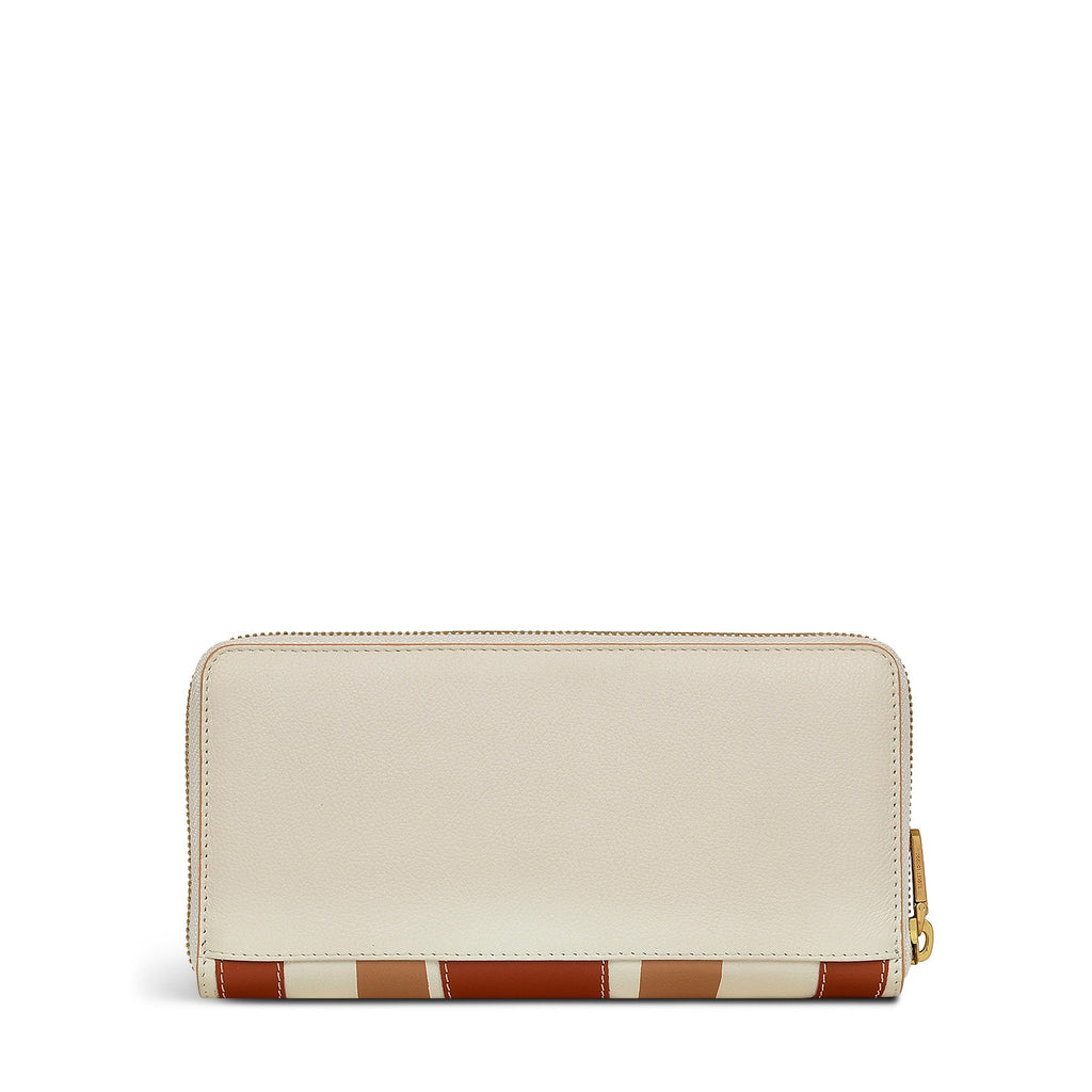 Autumn Editions Large Zip Around Wallet in Chalk - 110126