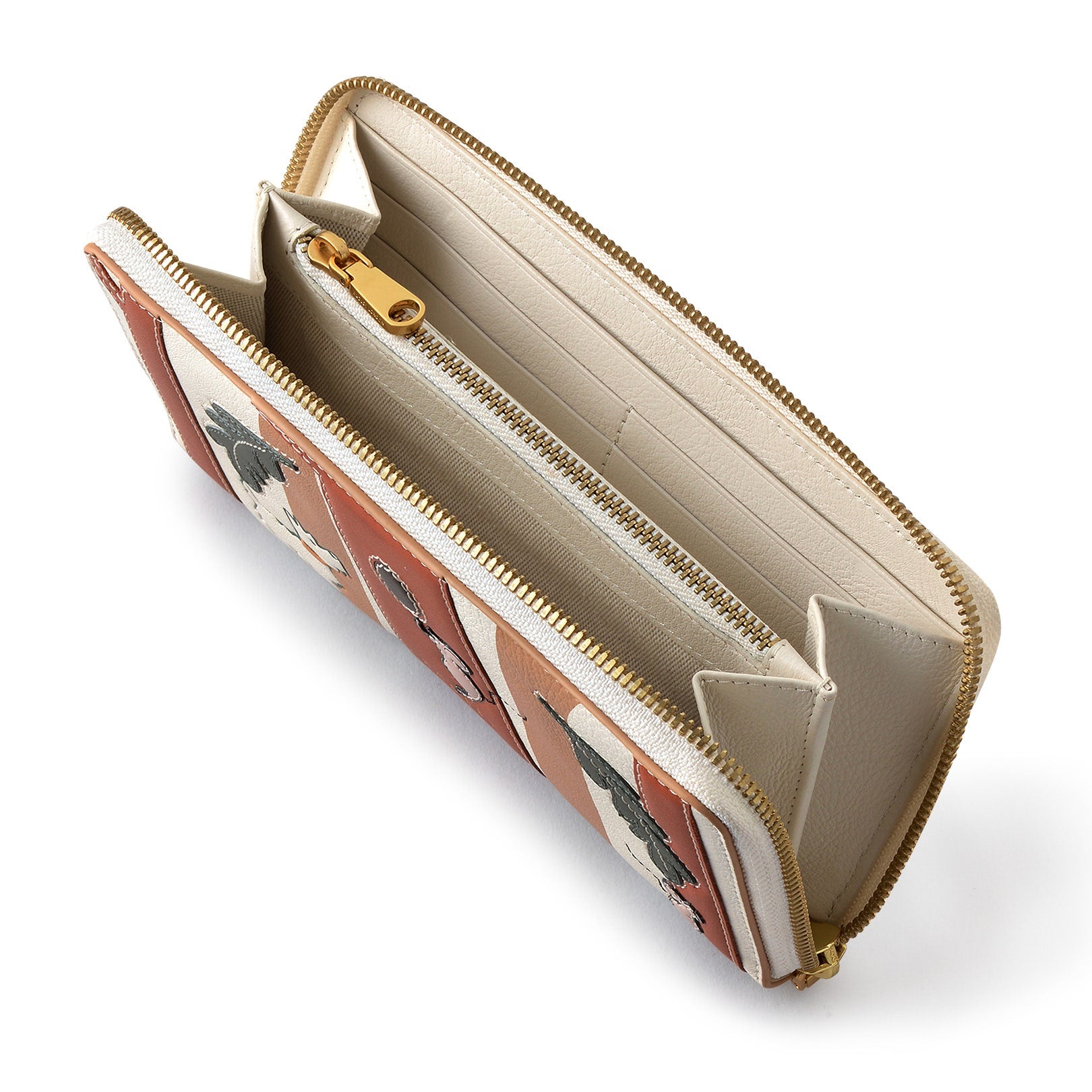 Autumn Editions Large Zip Around Wallet in Chalk - 110126