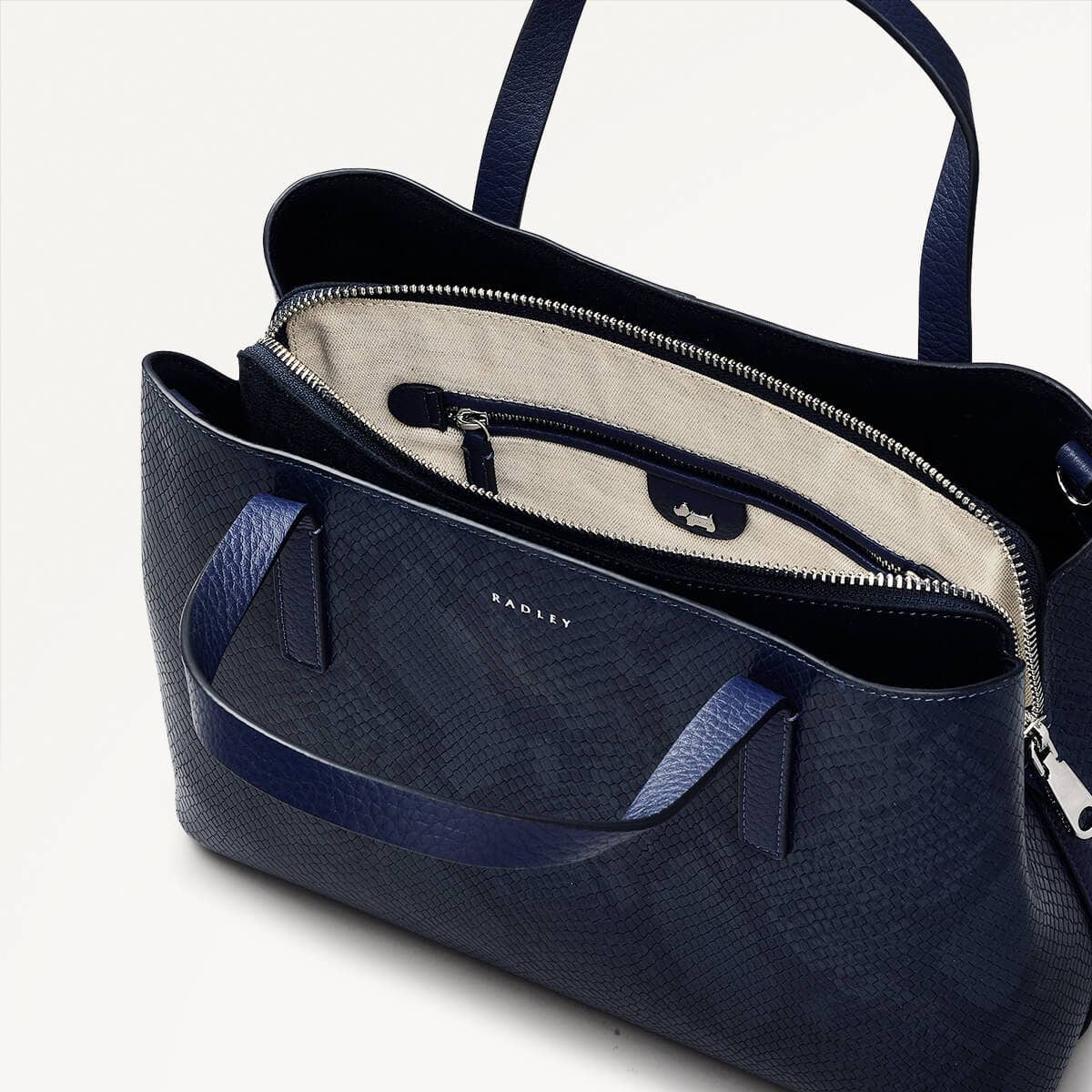 ロナンブルレック Medium Ziptop Grab | Dukes Place Faux Snake SS25 | Radley London