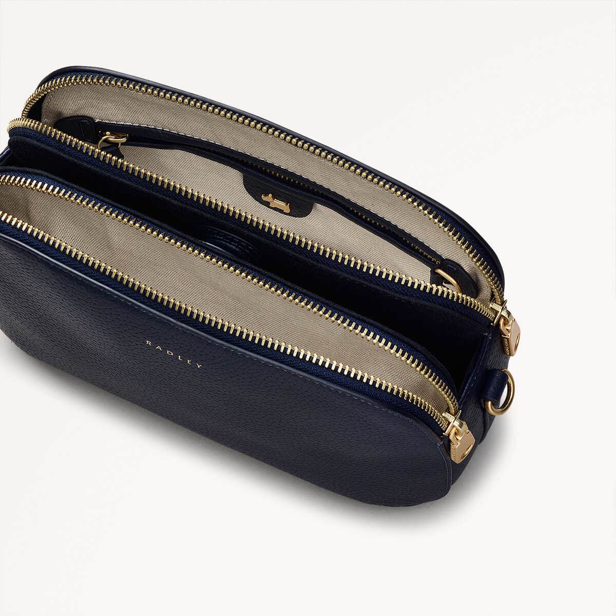 Dukes Place Medium Ziptop Crossbody Bag in Evenfall - 110158