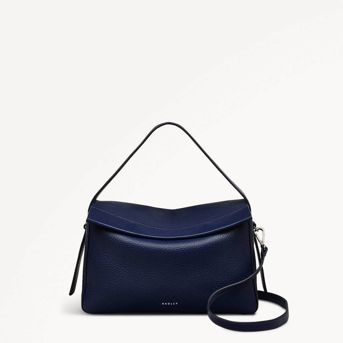 De Beauvoir Leather Medium Ziptop Grab Bag in Evenfall - 110170