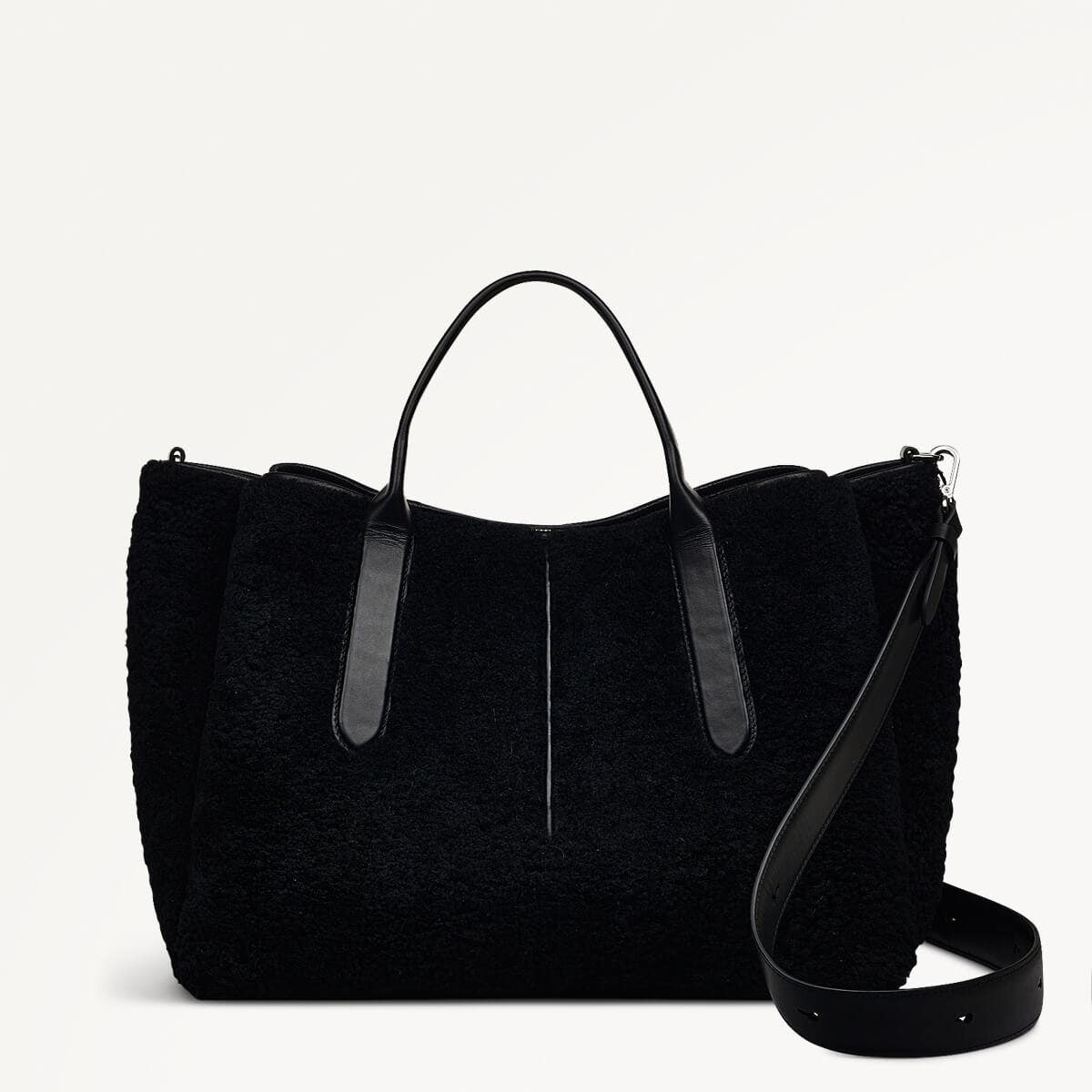 Hillgate Place Shearling Large Open Top Satchel Bag - RHD12110