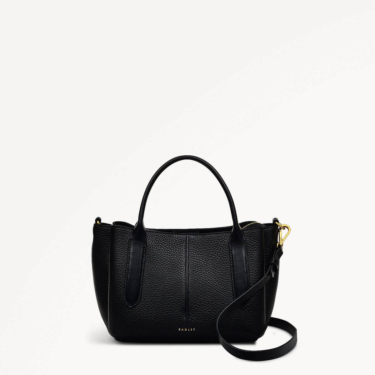 Hillgate Place Leather Open Top Satchel Bag in Black - 110175