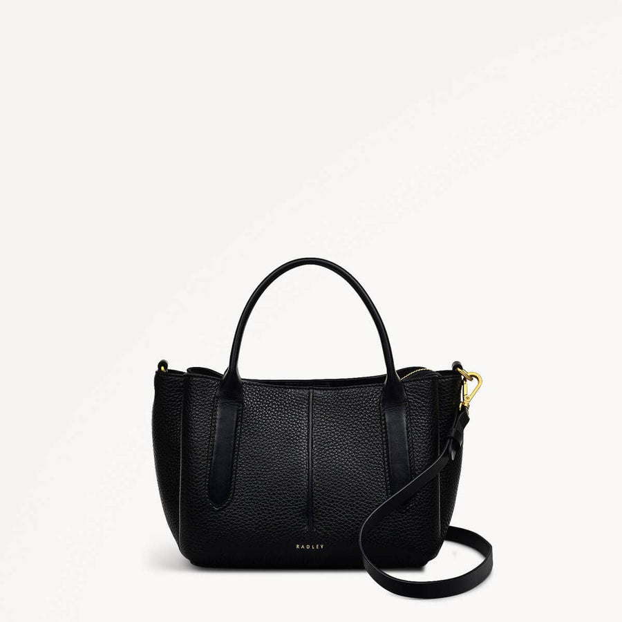 Hillgate Place Leather Open Top Grab Bag in Black - 110175