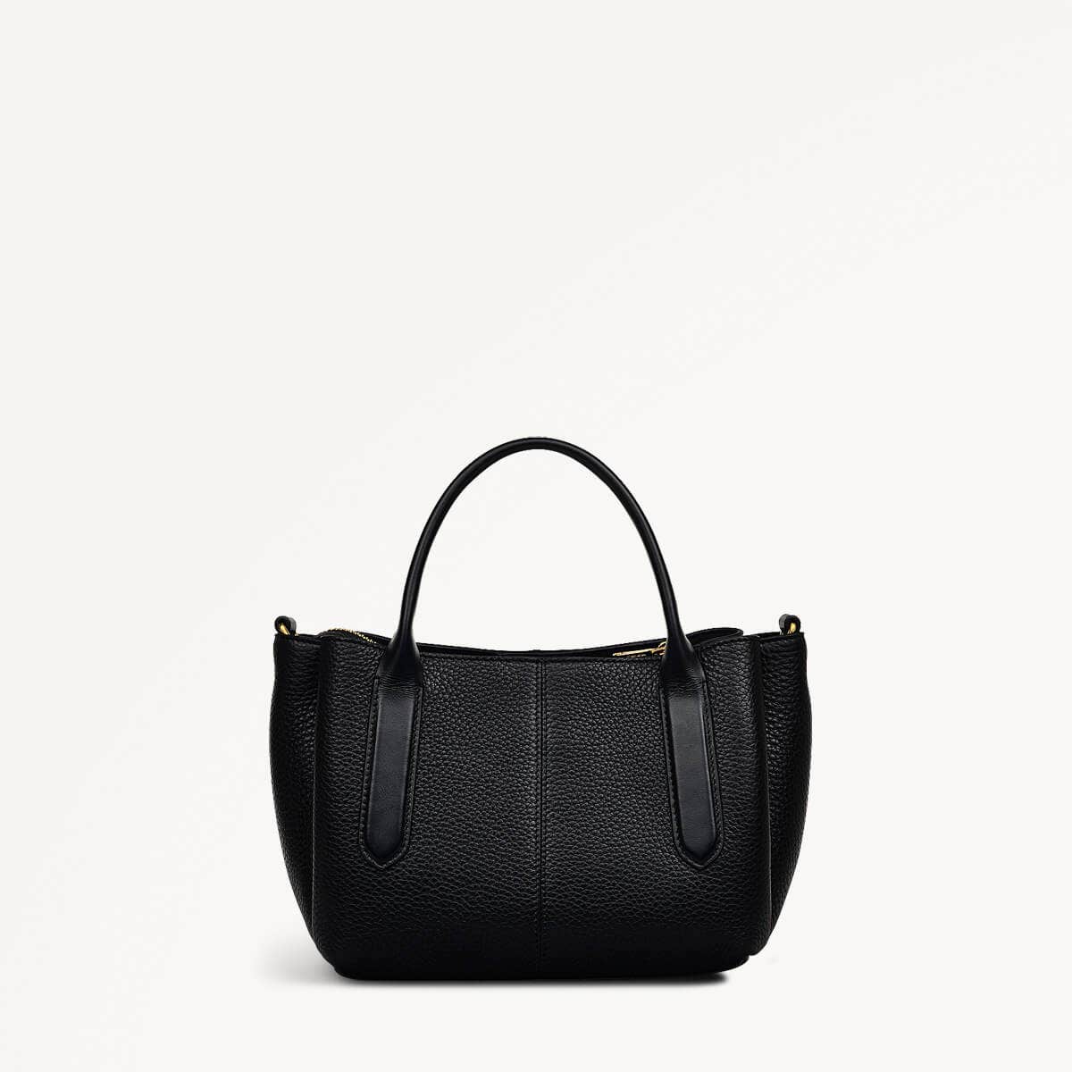 Hillgate Place Leather Open Top Satchel Bag in Black - 110175