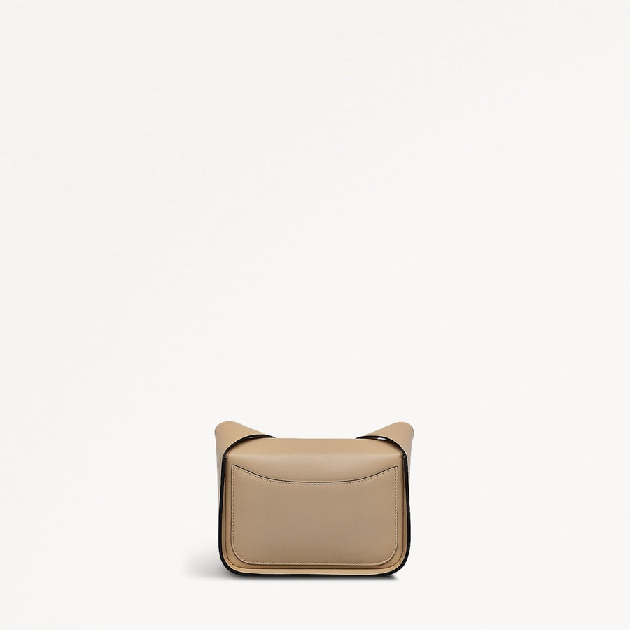 Westwell Leather Small Flapover Crossbody Bag in Stone - 110177